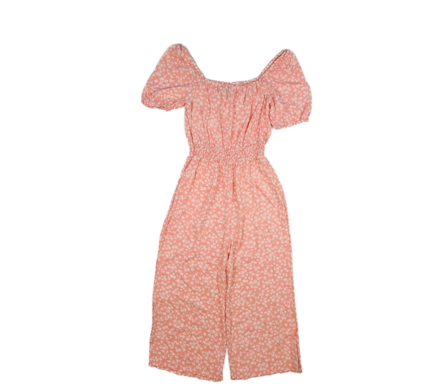 Světle růžový vzdušný květinový overal New Look 