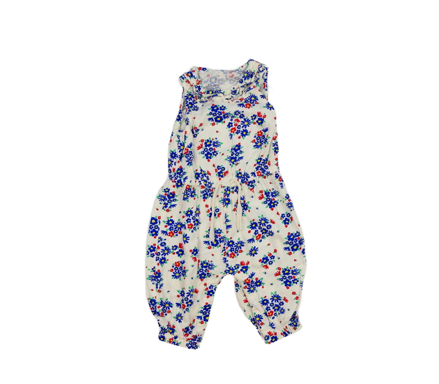 Krémový květinový overal Mothercare