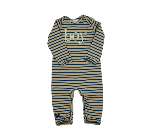 Hnědý overal s pruhy 