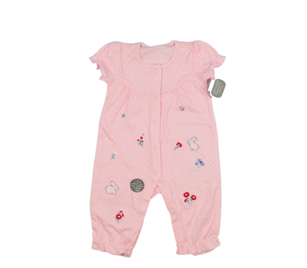 Nový růžový overal s vyšitými obrázky Nutmeg