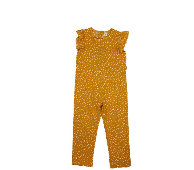 Žlutý vzdušný overal se srdíčky 