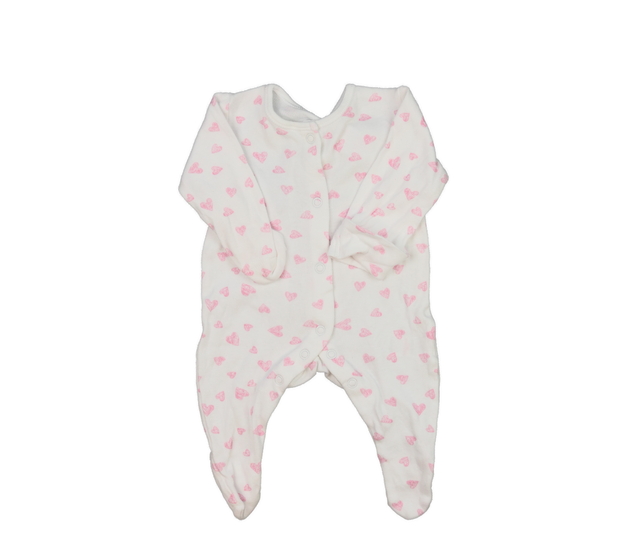 Bílý overal se srdíčky do 2,7 kg George