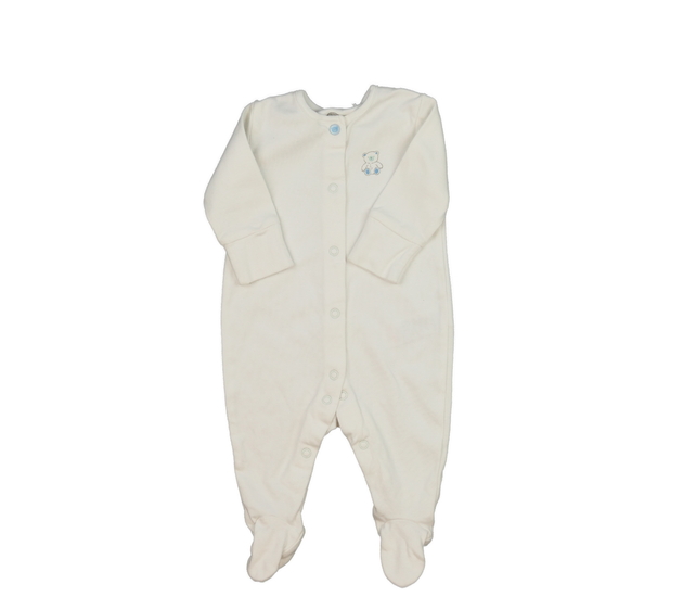 Krémový overal s medvědem Next