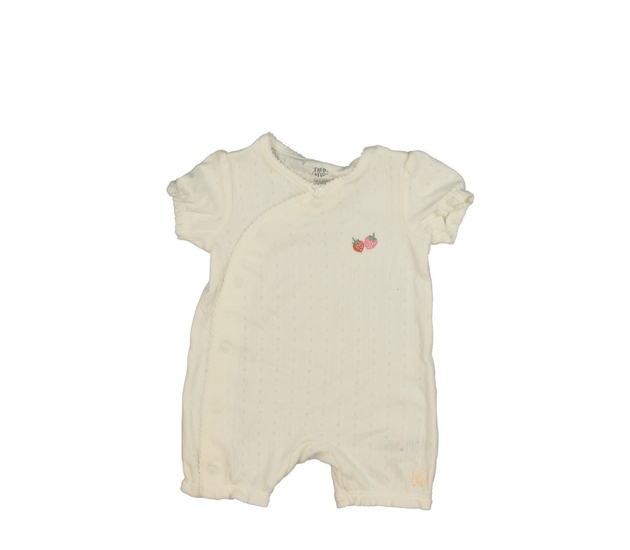 Krémový madeirový overal s jahodami F&F