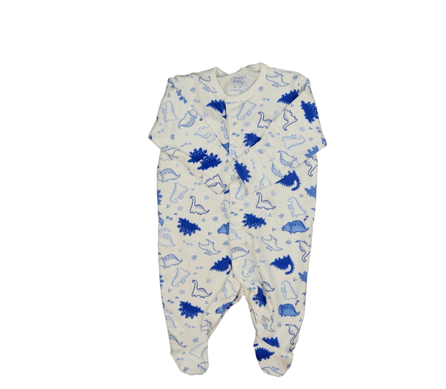 Krémový overal s dinosaury 