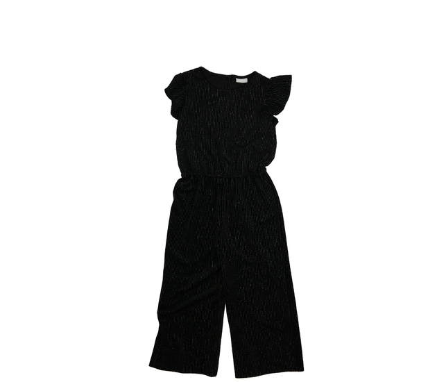 Černý společenský overal s metalickým vláknem