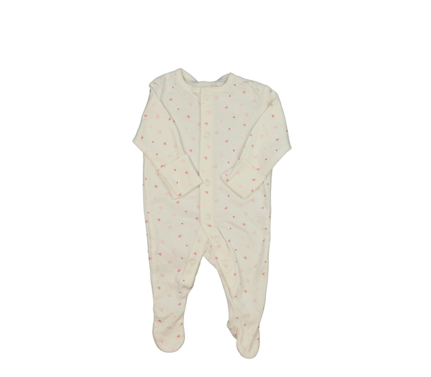 Krémový overal se srdíčky Primark 