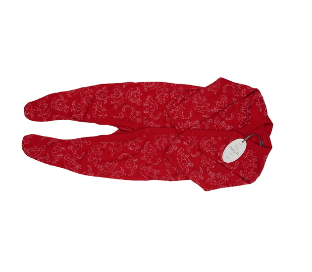 Nový červený overal s dinosaury Tu