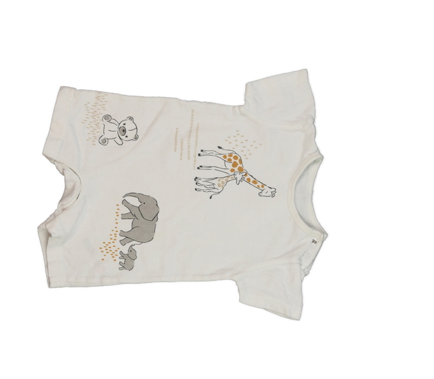 Bílý overal se zvířátky Nutmeg