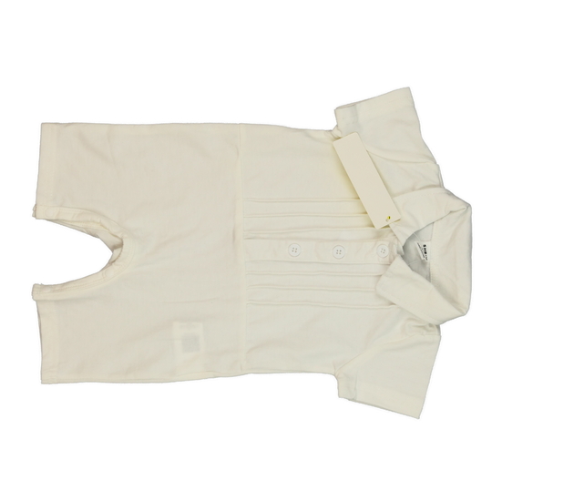 Nový krémový overal s límečkem 