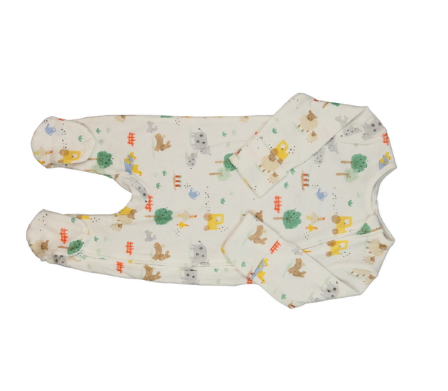 Bílý overal s motivem farmy M&S