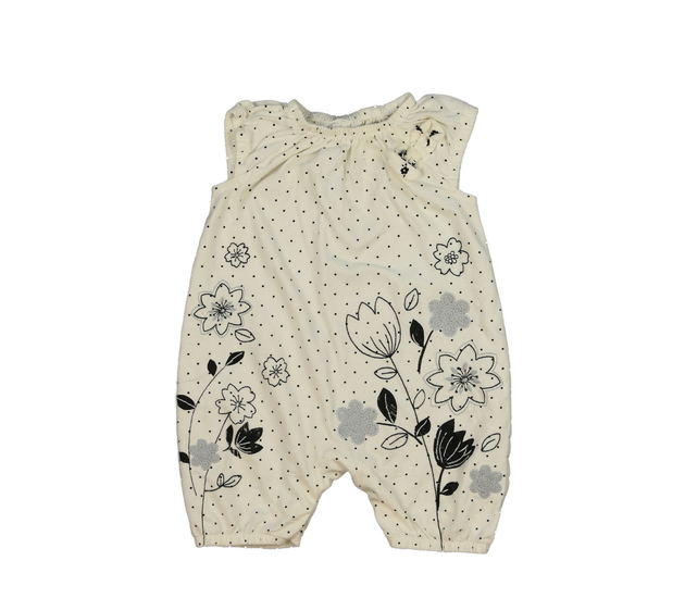 Krémový květinový overal Nutmeg