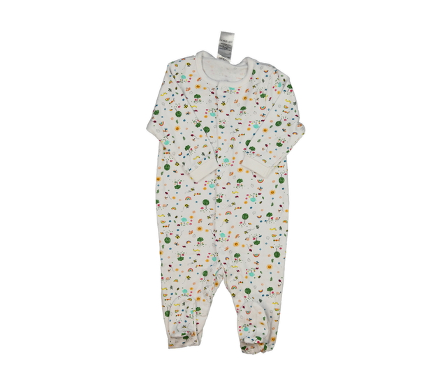 Bílý overal s obrázky 