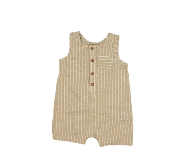 Hnědý pruhovaný letní overal M&S