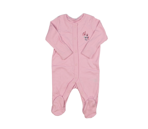 Růžový overal s květinou 