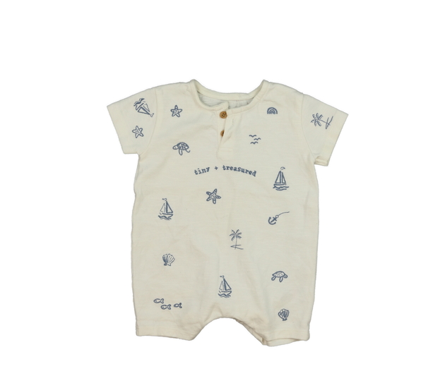 Krémový overal s mořskými obrázky George