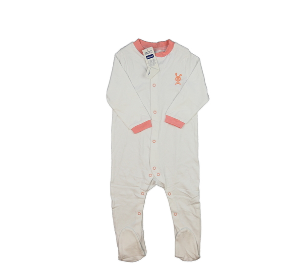 Nový bílý overal s růžovými detaily 