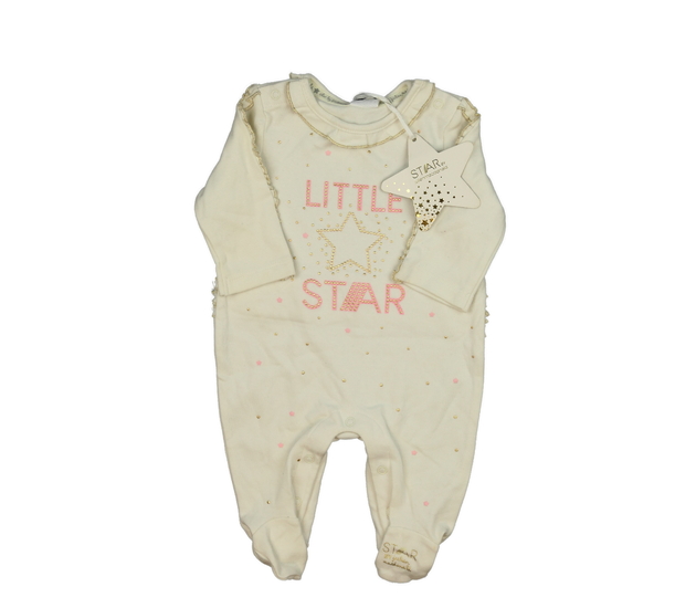 Nový krémový overal se zlatými detaily 