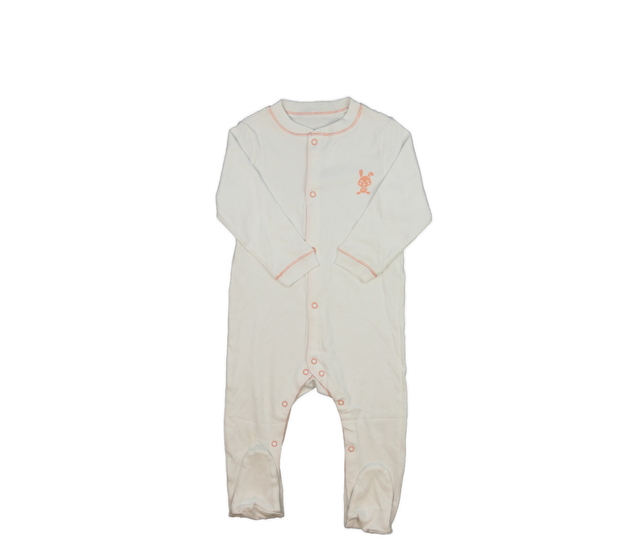 Bílý overal s růžovými detaily 