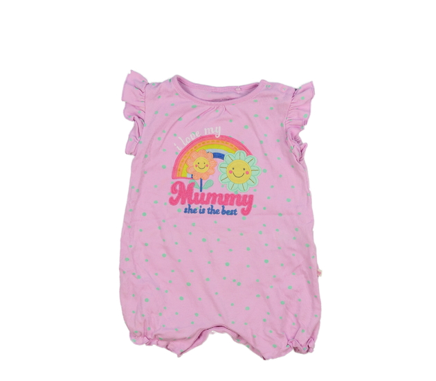 Růžový overal s obrázkem Next