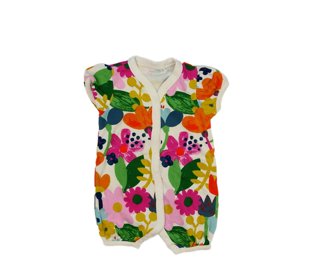 Světlý květinový overal Next