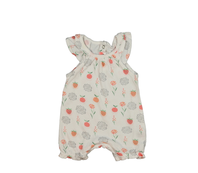 Krémový květinový letní overal F&F