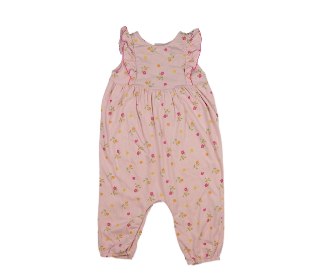 Růžový květinový overal s volánky Primark 