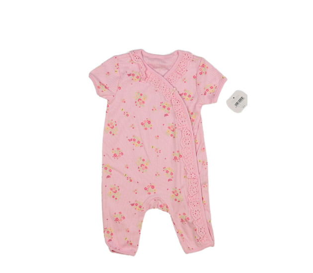 Nový růžový květinový overal s krajkou Nutmeg