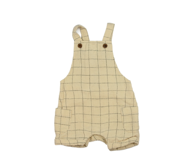 Hnědý kostkovaný overal Mothercare