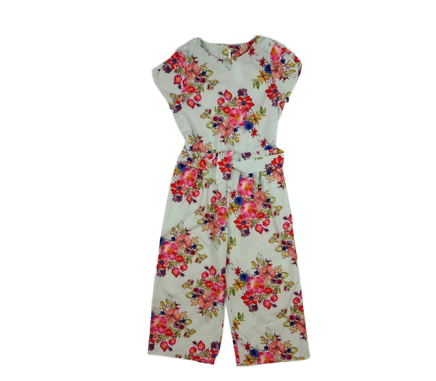 Modrý květinový overal Next