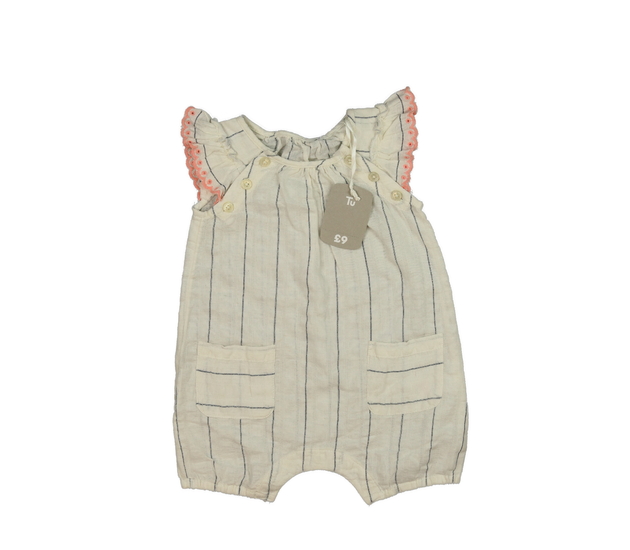 Nový krémový overal s volánky Tu 