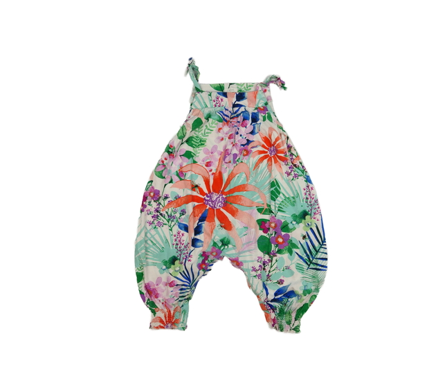 Bílý květinový letní overal Next