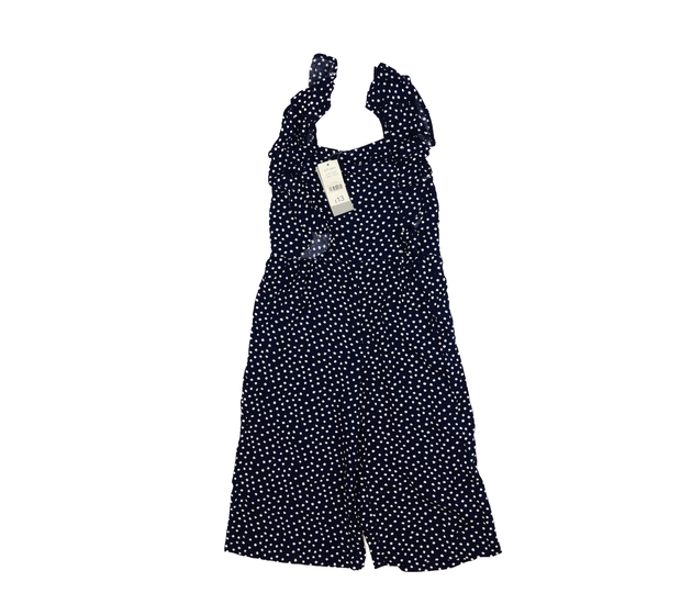 Nový tmavě modrý vzdušný overal s volánky George