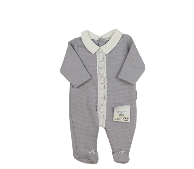 Nový šedý prošívaný overal s límečkem 