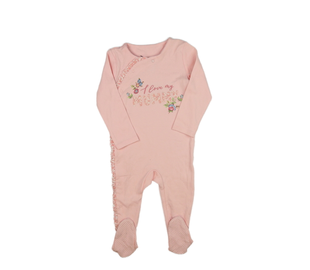 Růžový protiskluzový overal s nápisem Tu