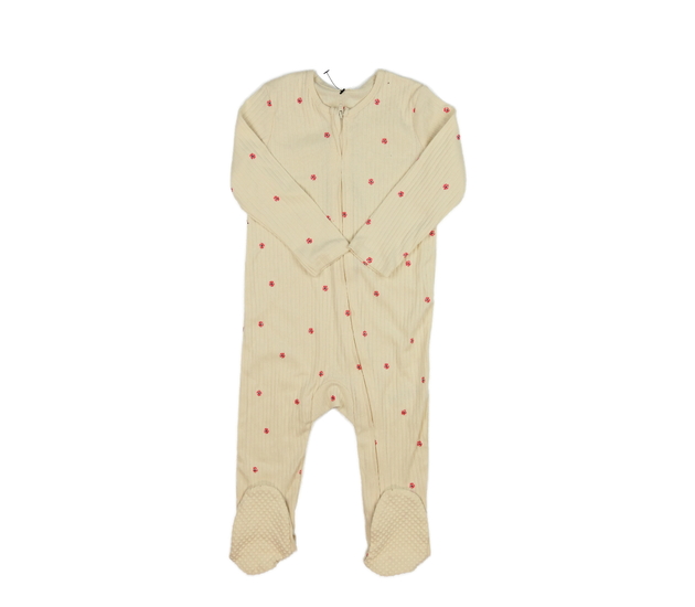 Krémový květinový overal George