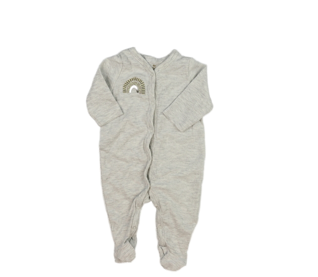 Šedý melírovaný overal s duhou M&Co