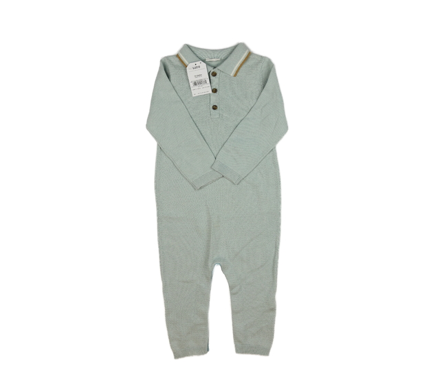 Nový modrý pletený overal s límečkem Next