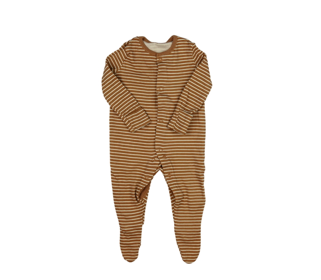 Hnědý pruhovaný overal George