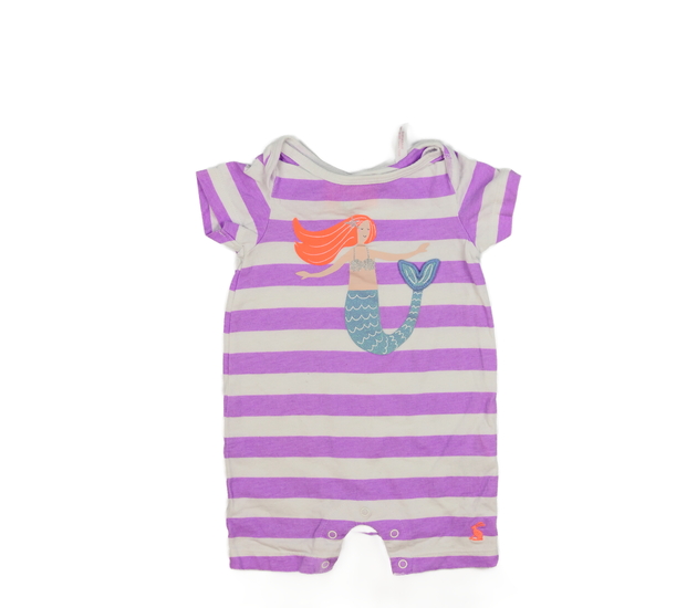 Fialovo-bílý pruhovaný overal s vílou Joules 