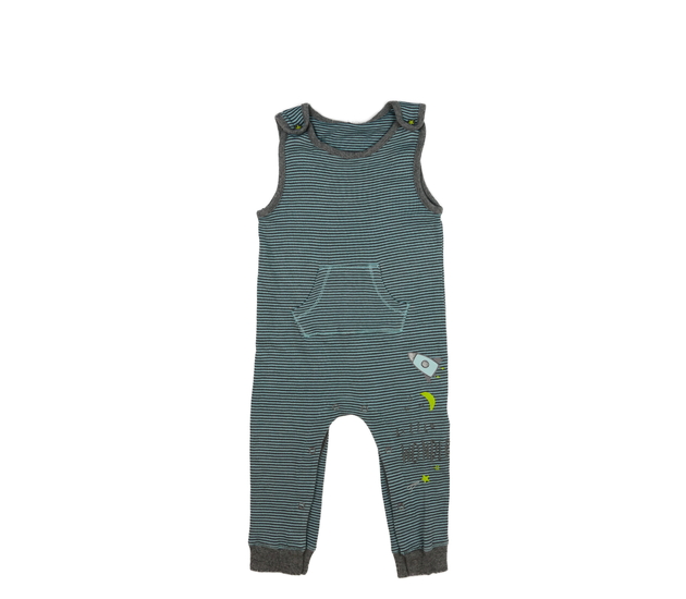 Modro-šedý pruhovaný overal Mothercare