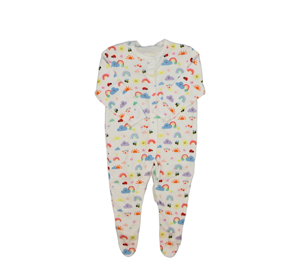 Bílý overal s barevnými obrázky Primark 