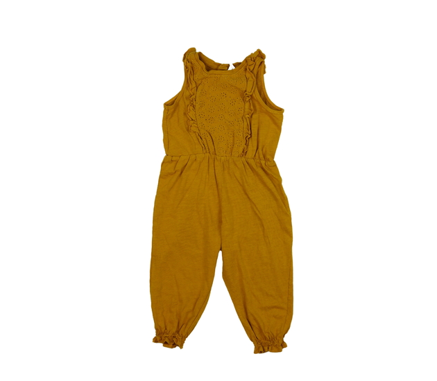 Hořčicový overal s volánky H&M