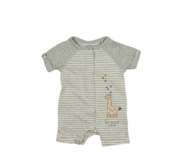 Šedo-bílý overal se žirafou Mothercare