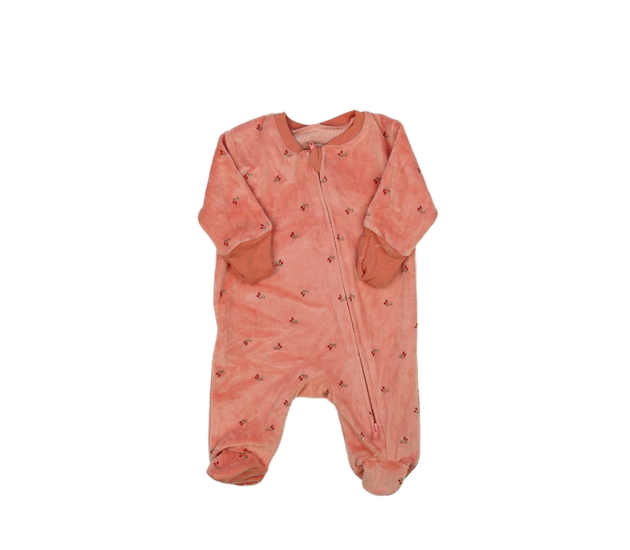 Růžový teplejší overal s květinami Primark 