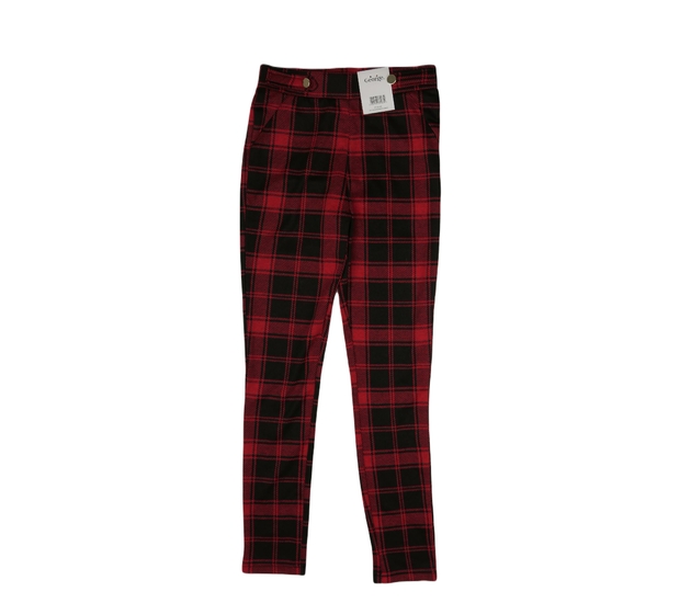 Nové kostkované červené legíny George