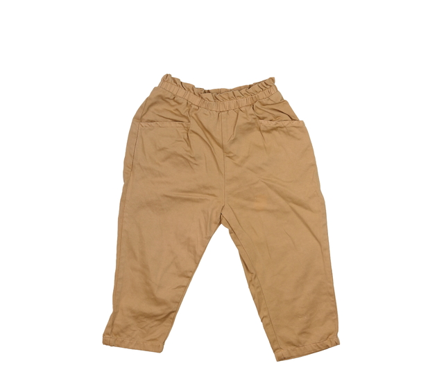 Hnědé kalhoty na gumu v pase Next