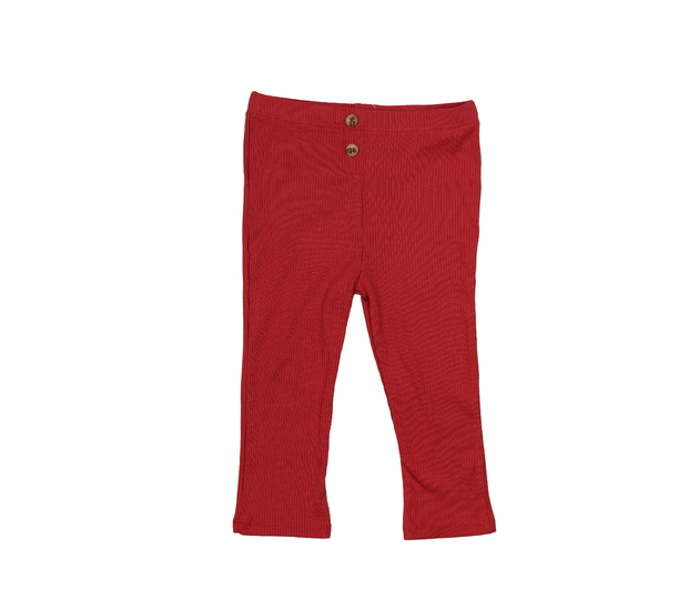 Červené žebrované lehké legíny Tu