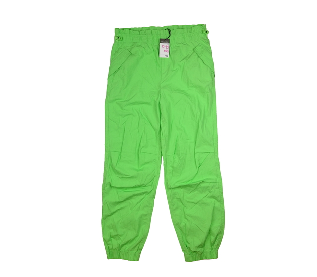 Nové zelené šusťákové kalhoty Primark