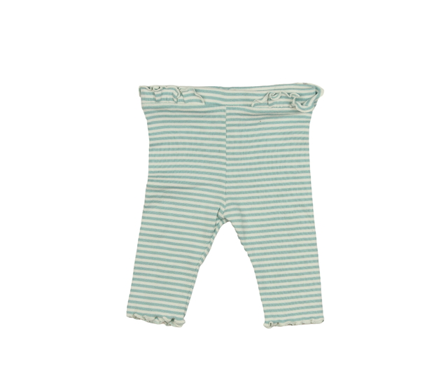 Zelenobílé pruhované legíny M&S